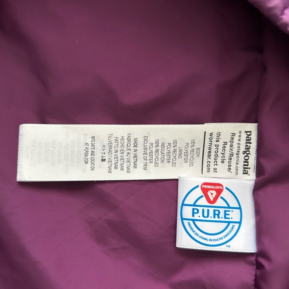 NWT Patagonia Lightweight Travel Deep Purple Nano Puff Parka Medium M - Picture 5 of 7